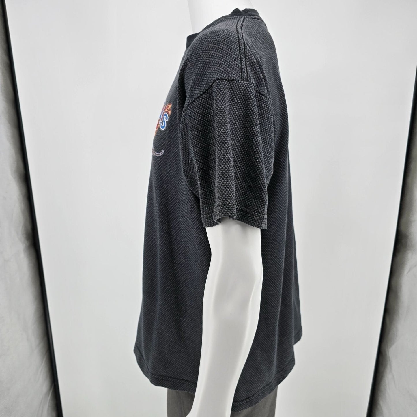 Y2K TND Tornado Activewear Las Vegas Nevada Lucky 13 Knit Graphic T-Shirt (L)