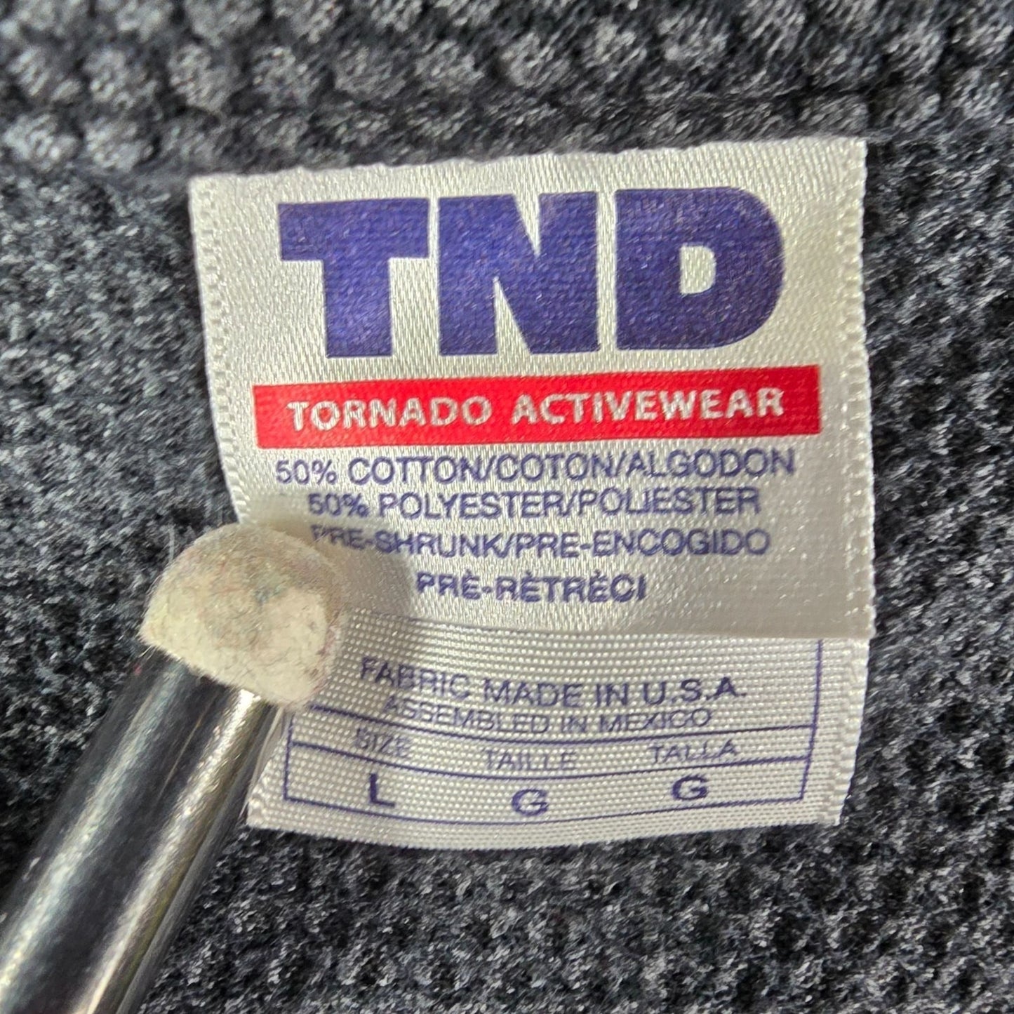 Y2K TND Tornado Activewear Las Vegas Nevada Lucky 13 Knit Graphic T-Shirt (L)