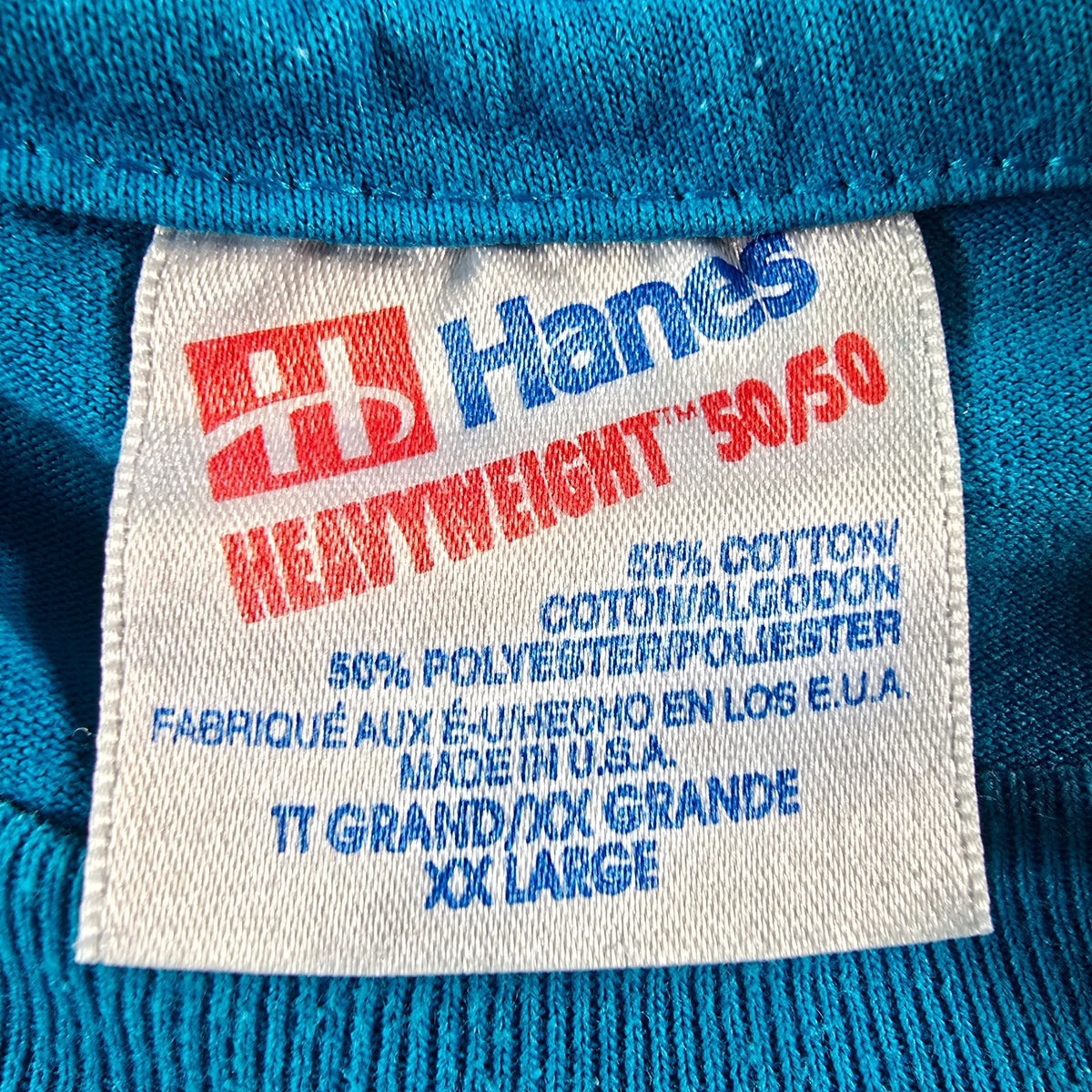Vintage 1990s Hanes/Dreamer "I'm Excited How 'Bout U" Neon Text T-Shirt (XL/XXL)