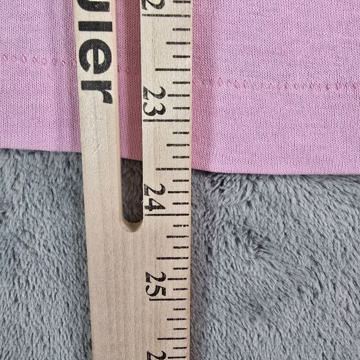 Vintage 1980s Heft-T by Tee Jays "WLS" Flocked Letter Pink Pocket T-Shirt (M/L)