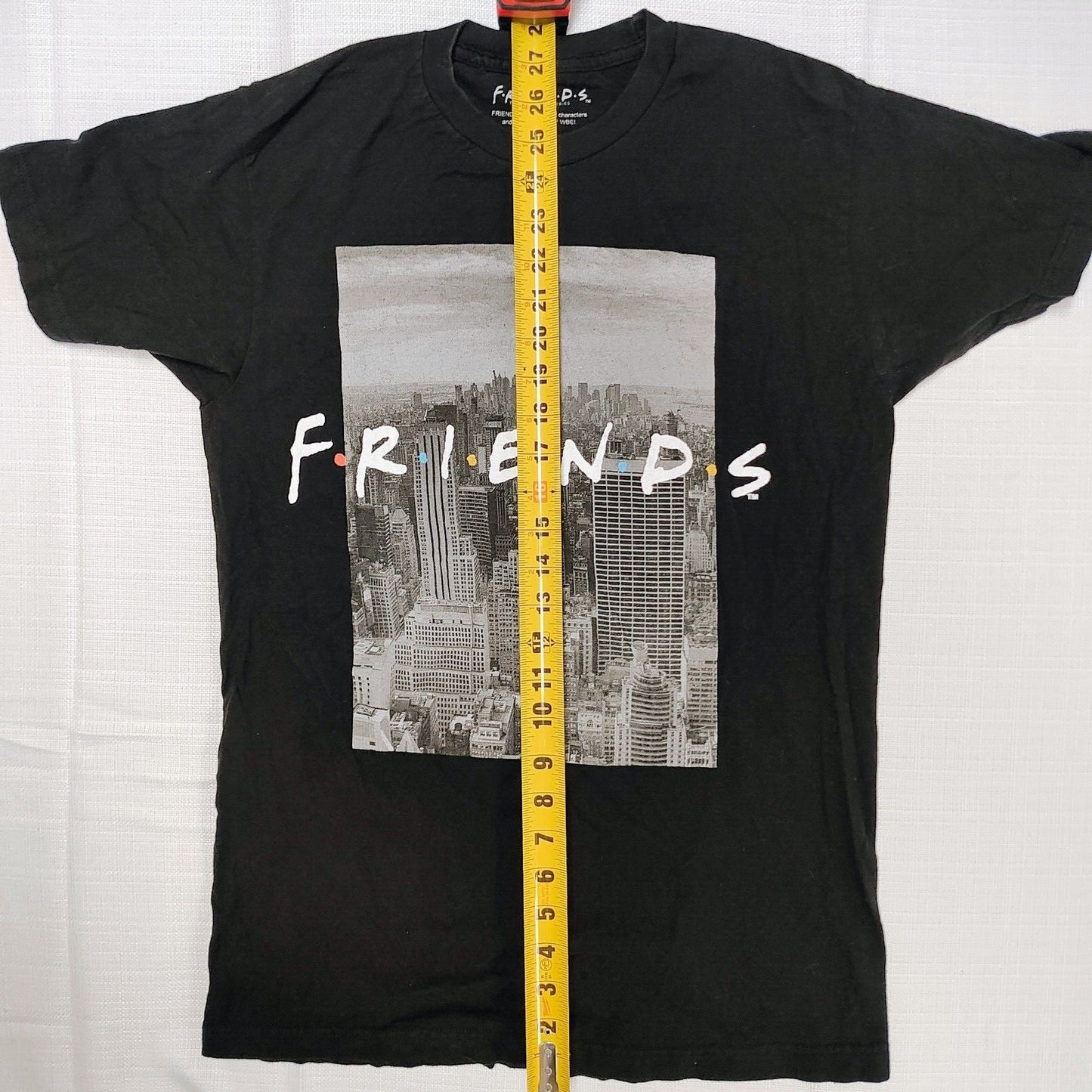 Friends New York City Skyline Black Graphic T-Shirt (Medium)