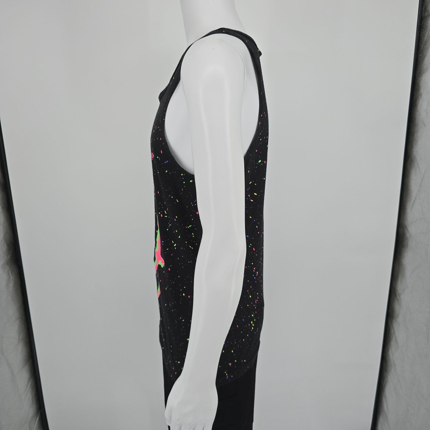 Vintage 1990s Sherry's Best Arizona Hot Neon Splatter Pattern Tank Top (S)