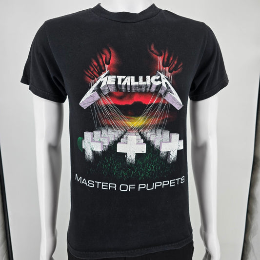 2000s Alstyle Metallica Master Of Puppets Black Graphic Band T-Shirt (Small)