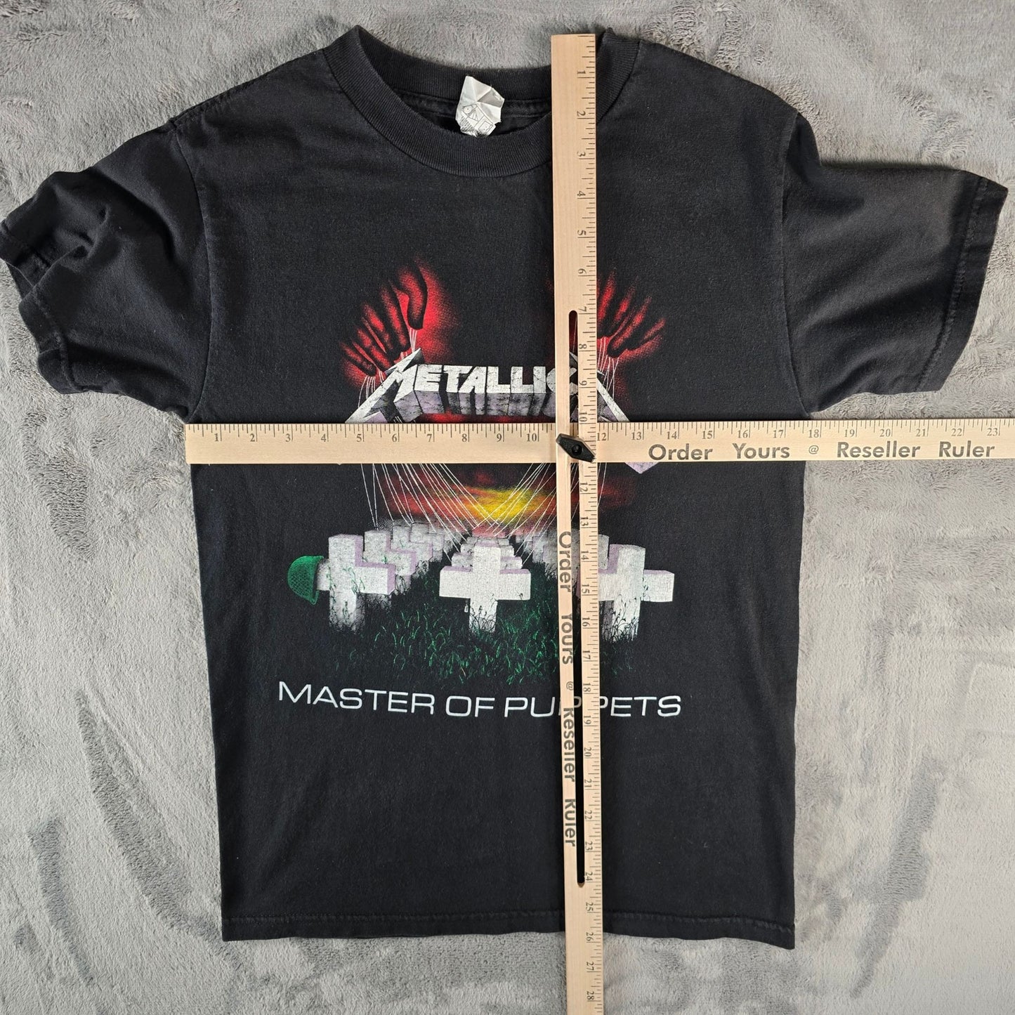 2000s Alstyle Metallica Master Of Puppets Black Graphic Band T-Shirt (Small)