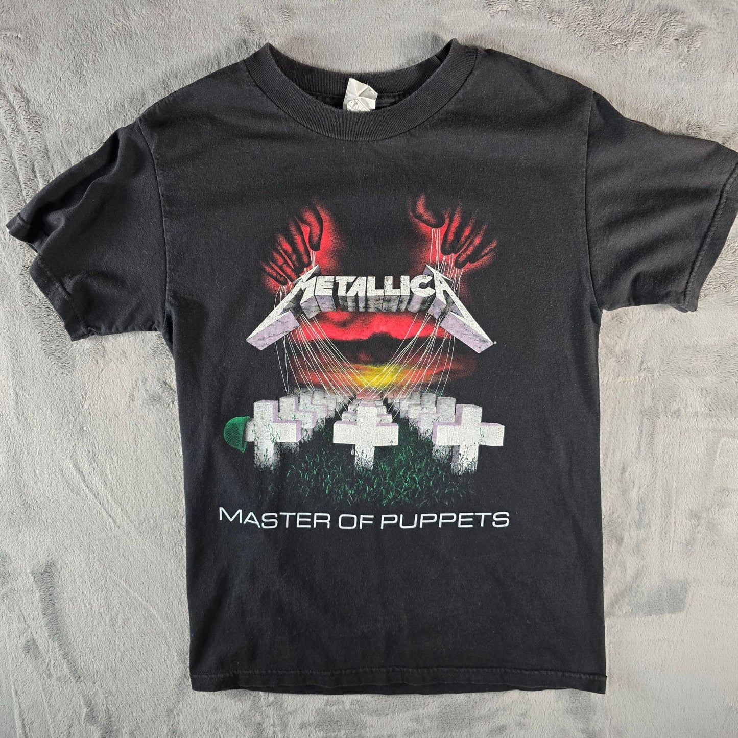 2000s Alstyle Metallica Master Of Puppets Black Graphic Band T-Shirt (Small)
