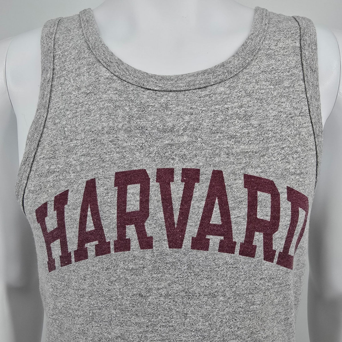 Vintage 1980s Champion Harvard University Gray Athletic Tank Top (S) *Fair