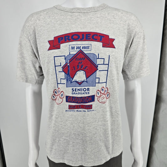 Vintage 1995 Mercer County High School Project Graduation Senior T-Shirt (XL)