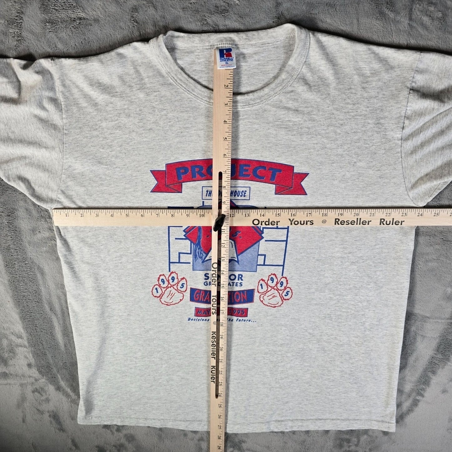 Vintage 1995 Mercer County High School Project Graduation Senior T-Shirt (XL)