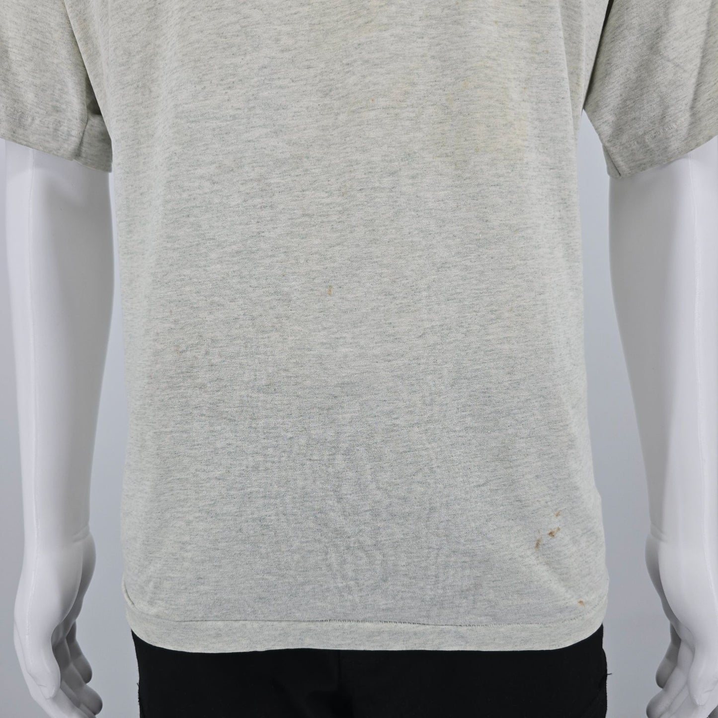 Distressed Vintage 1990s Fruit of the Loom Gray Holy Cross Tennis T-Shirt (XL)