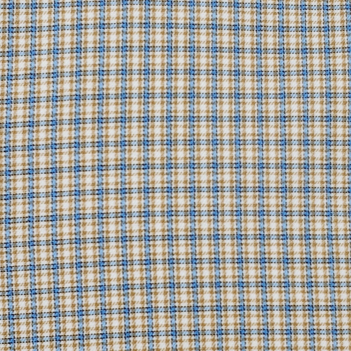 NWOT David Donahue Light Brown Checkered Trim Fit Dress Shirt (15 32/33)