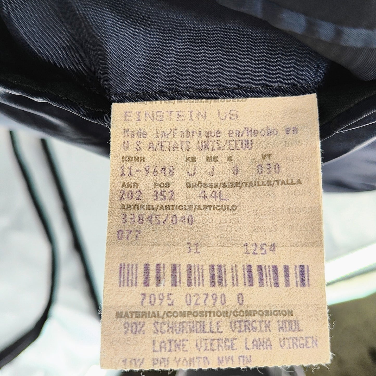 Boss Hugo Boss Blue Einstein US Suit Jacket Sport Coat Blazer (44L) *FLAW"