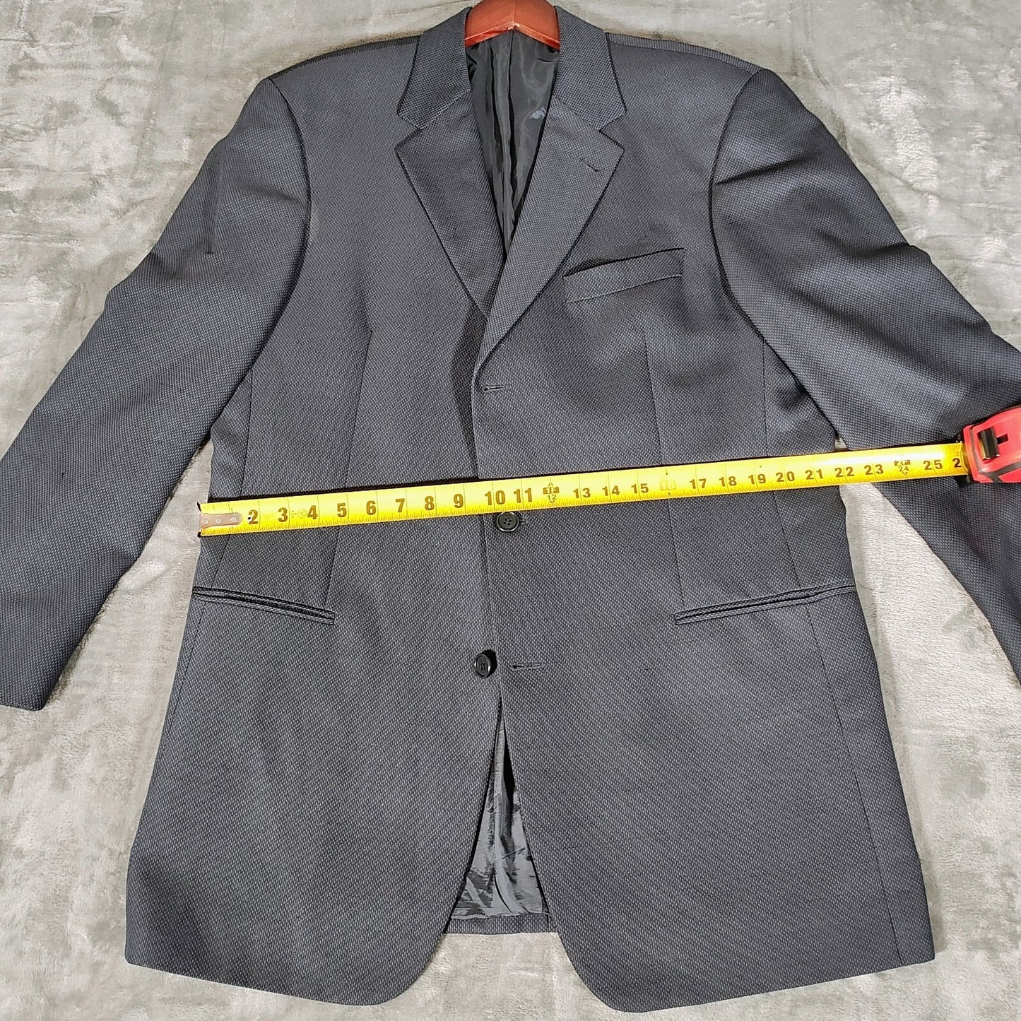 Boss Hugo Boss Blue Einstein US Suit Jacket Sport Coat Blazer (44L) *FLAW"