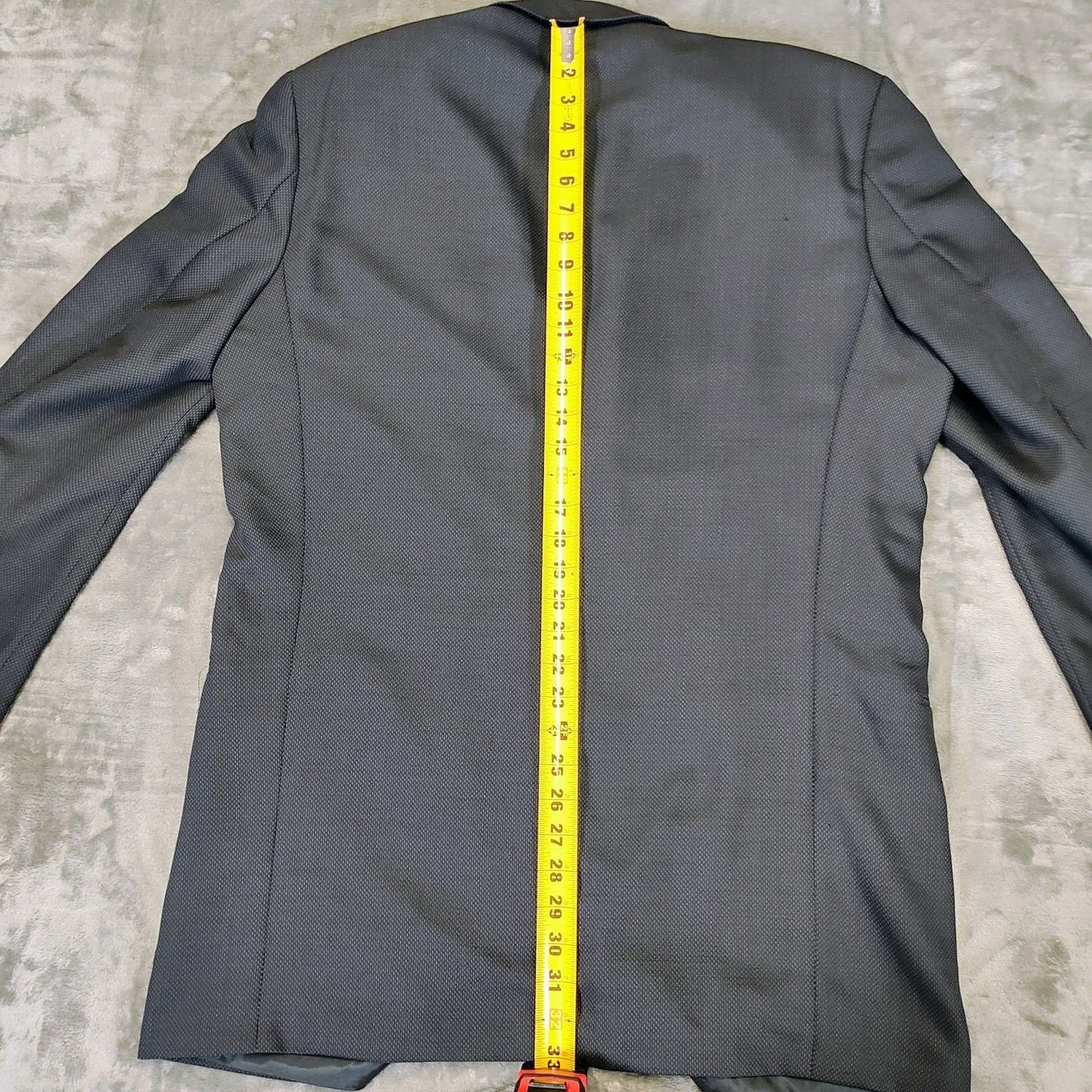 Boss Hugo Boss Blue Einstein US Suit Jacket Sport Coat Blazer (44L) *FLAW"