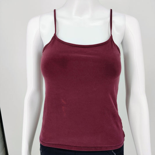 Old Navy Intimates Womens Burgundy Spaghetti Strap Stretch Tank Top (S) *Flawed*