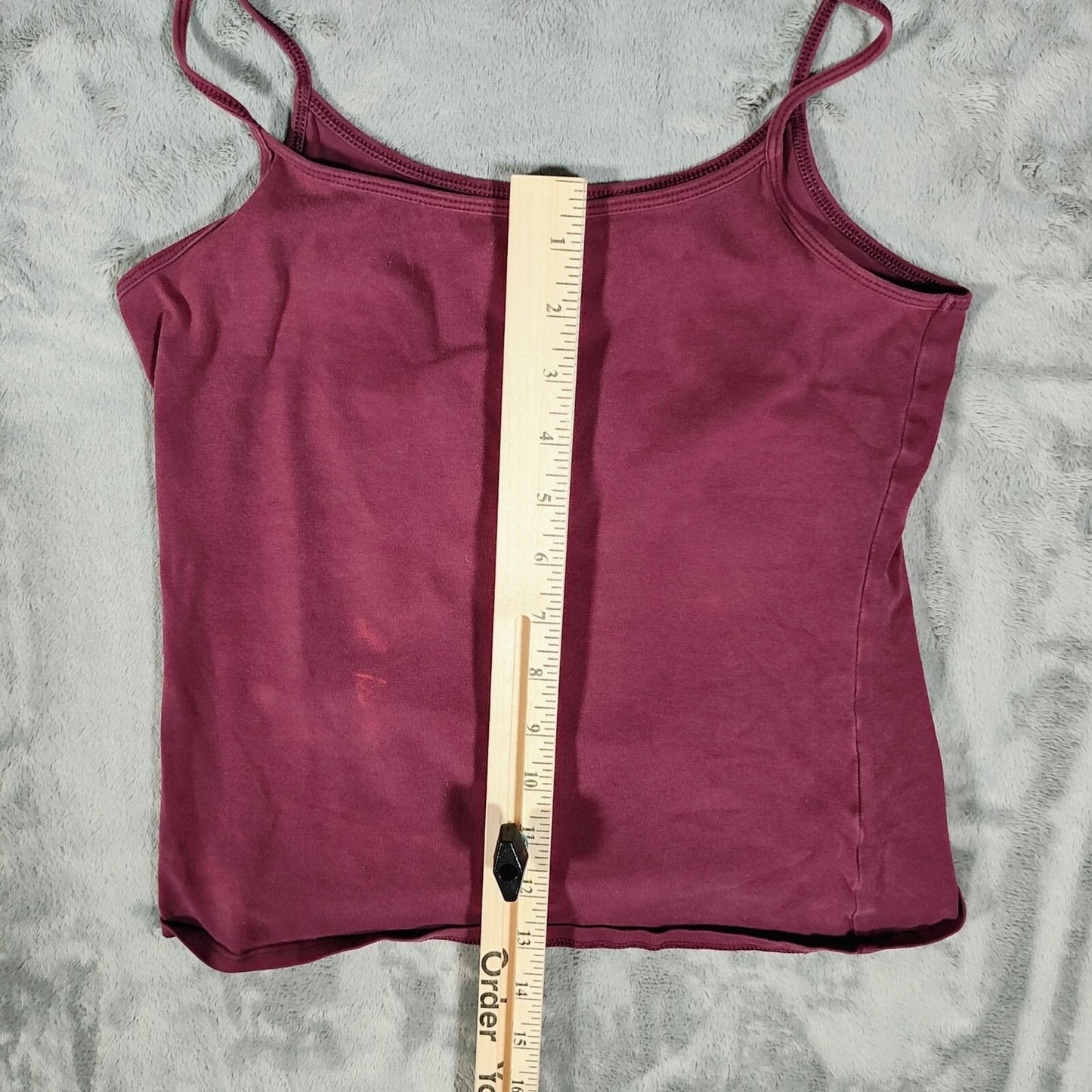 Old Navy Intimates Womens Burgundy Spaghetti Strap Stretch Tank Top (S) *Flawed*