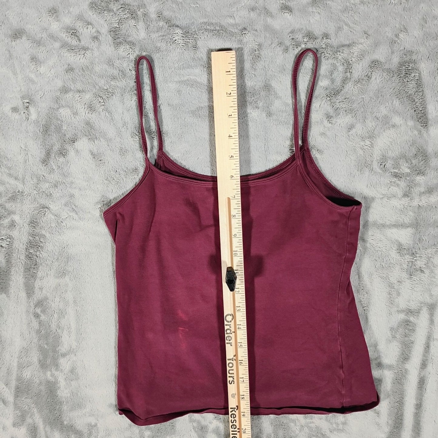 Old Navy Intimates Womens Burgundy Spaghetti Strap Stretch Tank Top (S) *Flawed*