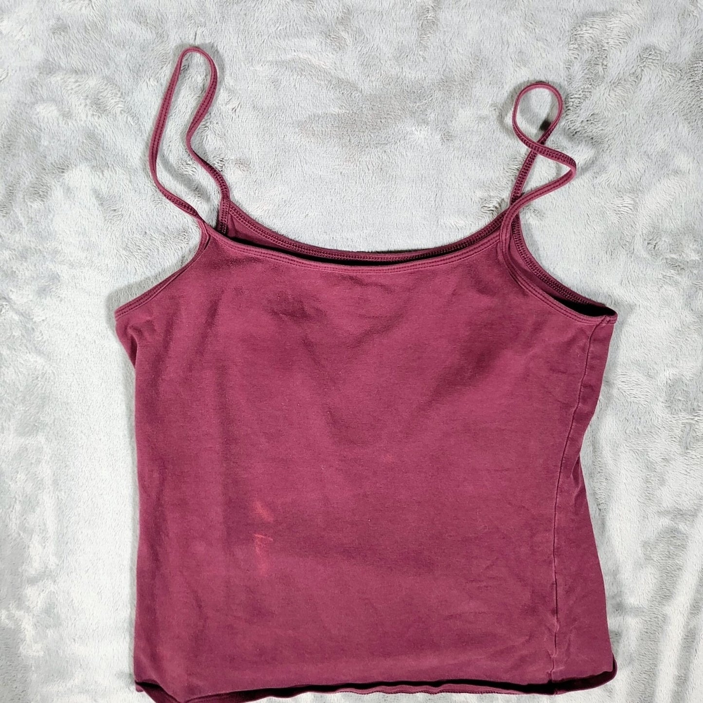Old Navy Intimates Womens Burgundy Spaghetti Strap Stretch Tank Top (S) *Flawed*