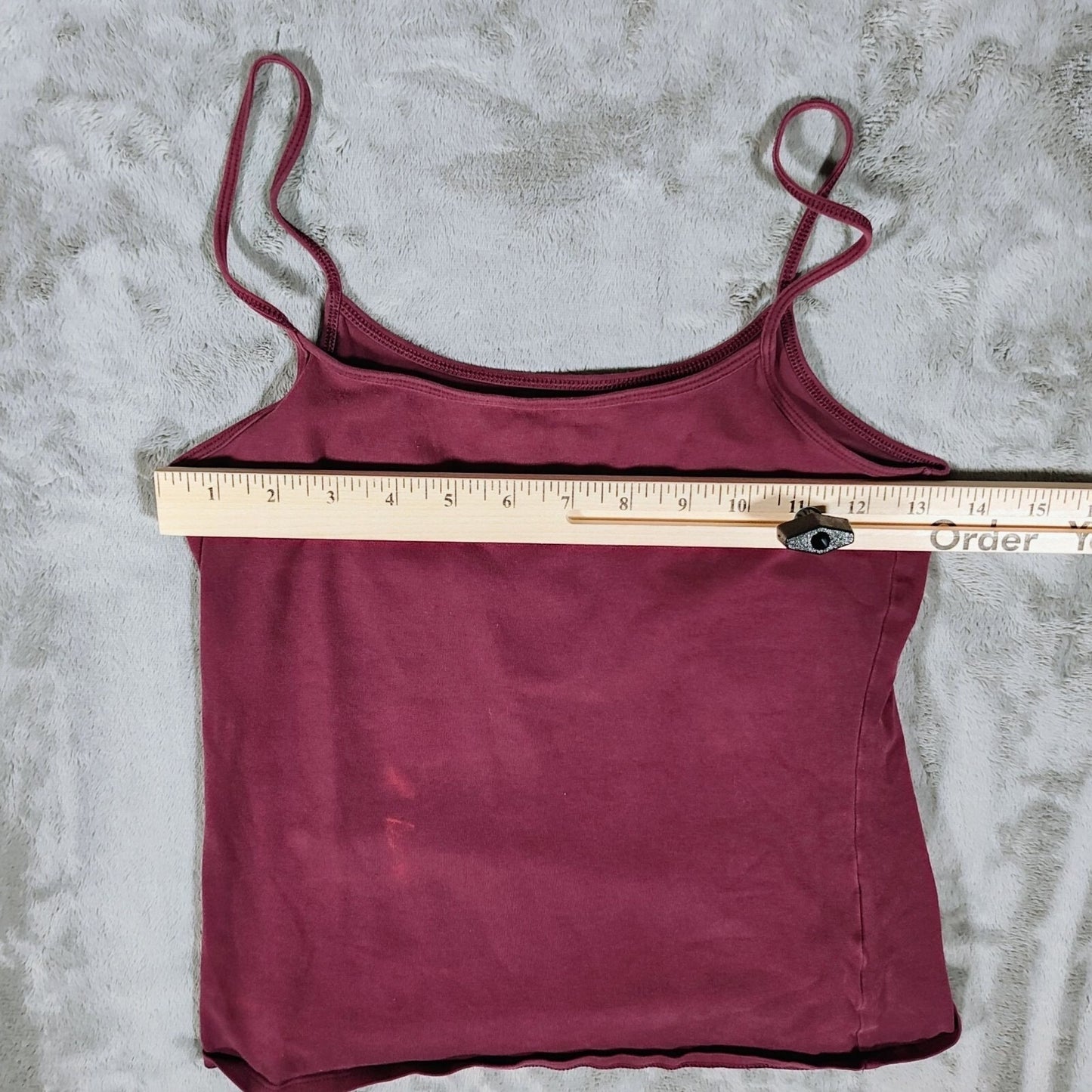 Old Navy Intimates Womens Burgundy Spaghetti Strap Stretch Tank Top (S) *Flawed*