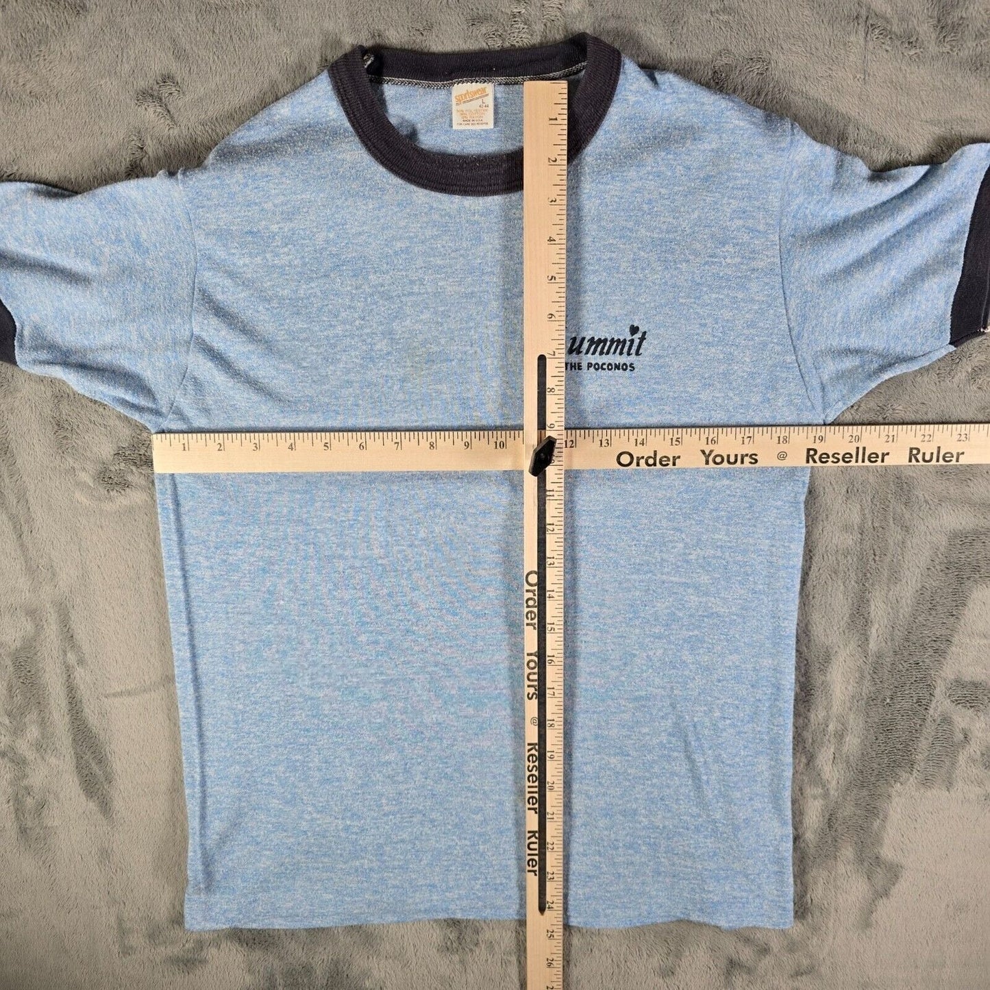 Vintage 1980s "The Summit in the Poconos" Heathered Tri-Blend Ringer T-Shirt (M)