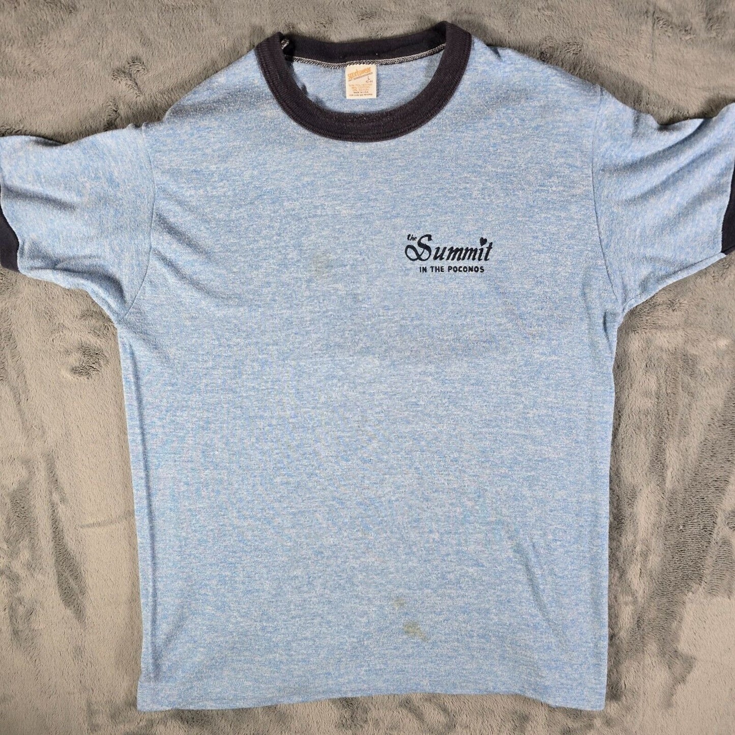 Vintage 1980s "The Summit in the Poconos" Heathered Tri-Blend Ringer T-Shirt (M)