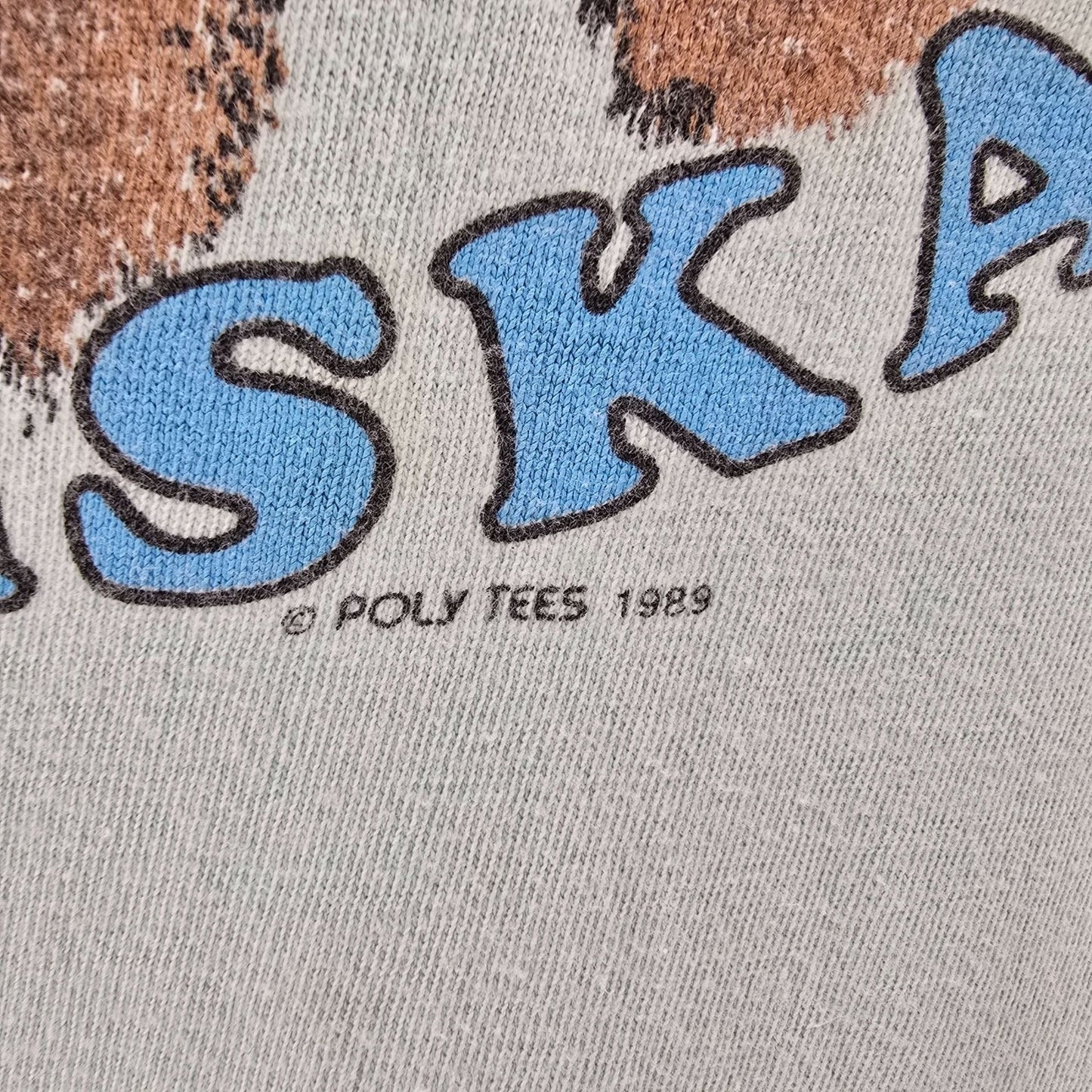 Vintage 1989 Poly Tees Moose Watchers Club Alaska DIY Sleeveless T-Shirt (M)