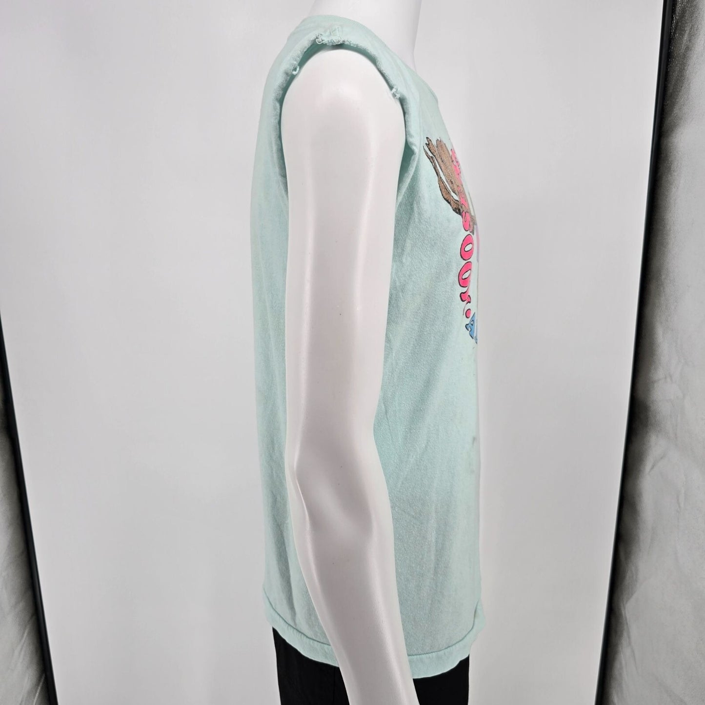 Vintage 1989 Poly Tees Moose Watchers Club Alaska DIY Sleeveless T-Shirt (M)