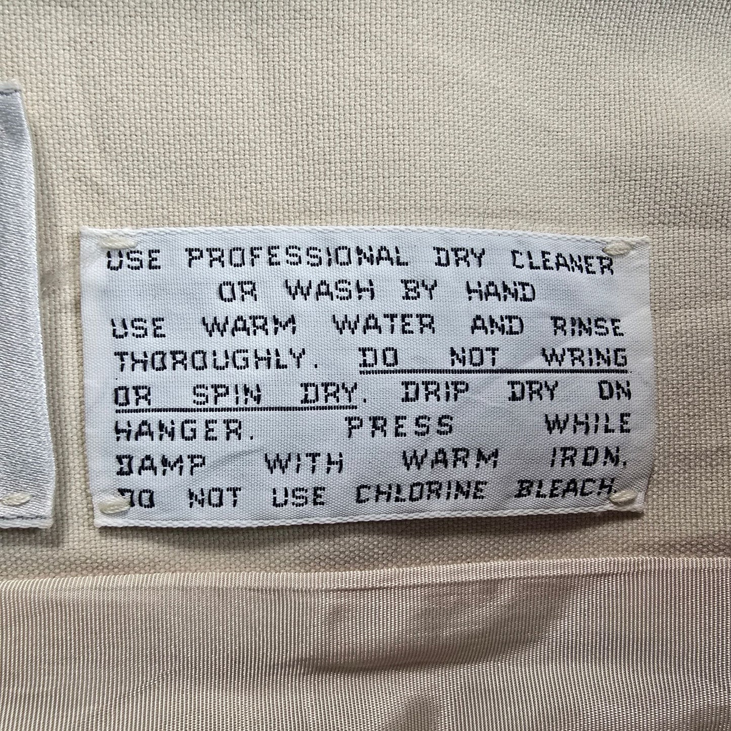 Vintage 1970s Fashionbilt Coat for All Seasons Cream Trench Style Long Coat (M)