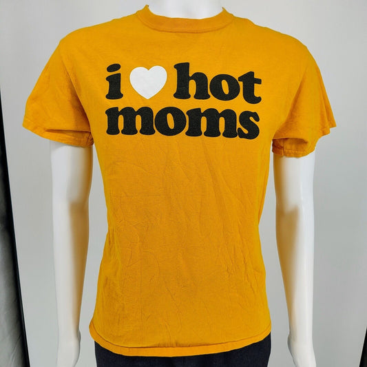 Danny Duncan "I Love Hot Moms" Yellow/Orange Graphic T-Shirt (M)