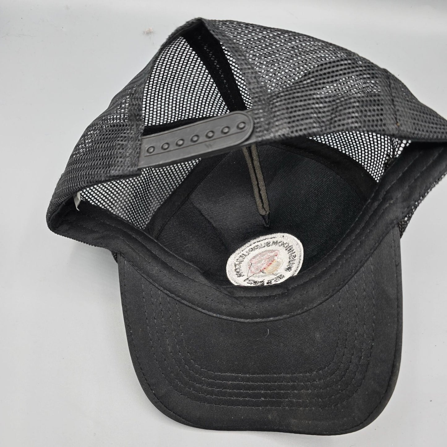 Mushroomsupplies.com Est. 2021 Black Embroidered Patch Mesh Snapback Trucker Hat