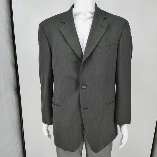 Boss Hugo Boss Green/Gray Einstein/Sigma Guabello Super 110s Suit Jacket (40S)
