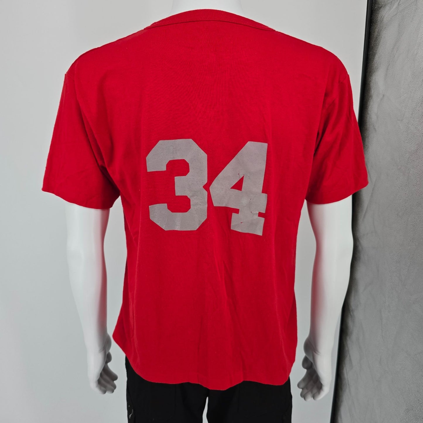 Vintage 1980s Soffe Shirts Mesa 18th #34 Baseball Jersey Henley T-Shirt (L)