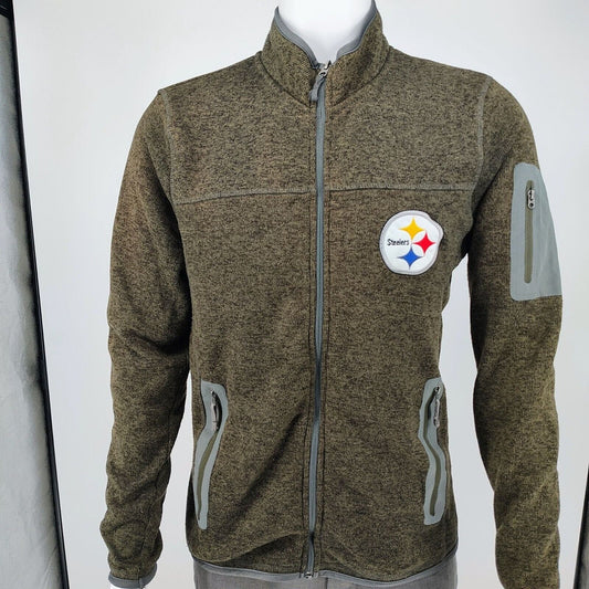 NFL G-III Apparel NFL Pittsburgh Steelers Full-Zip Brown Fleece Jacket (Small)