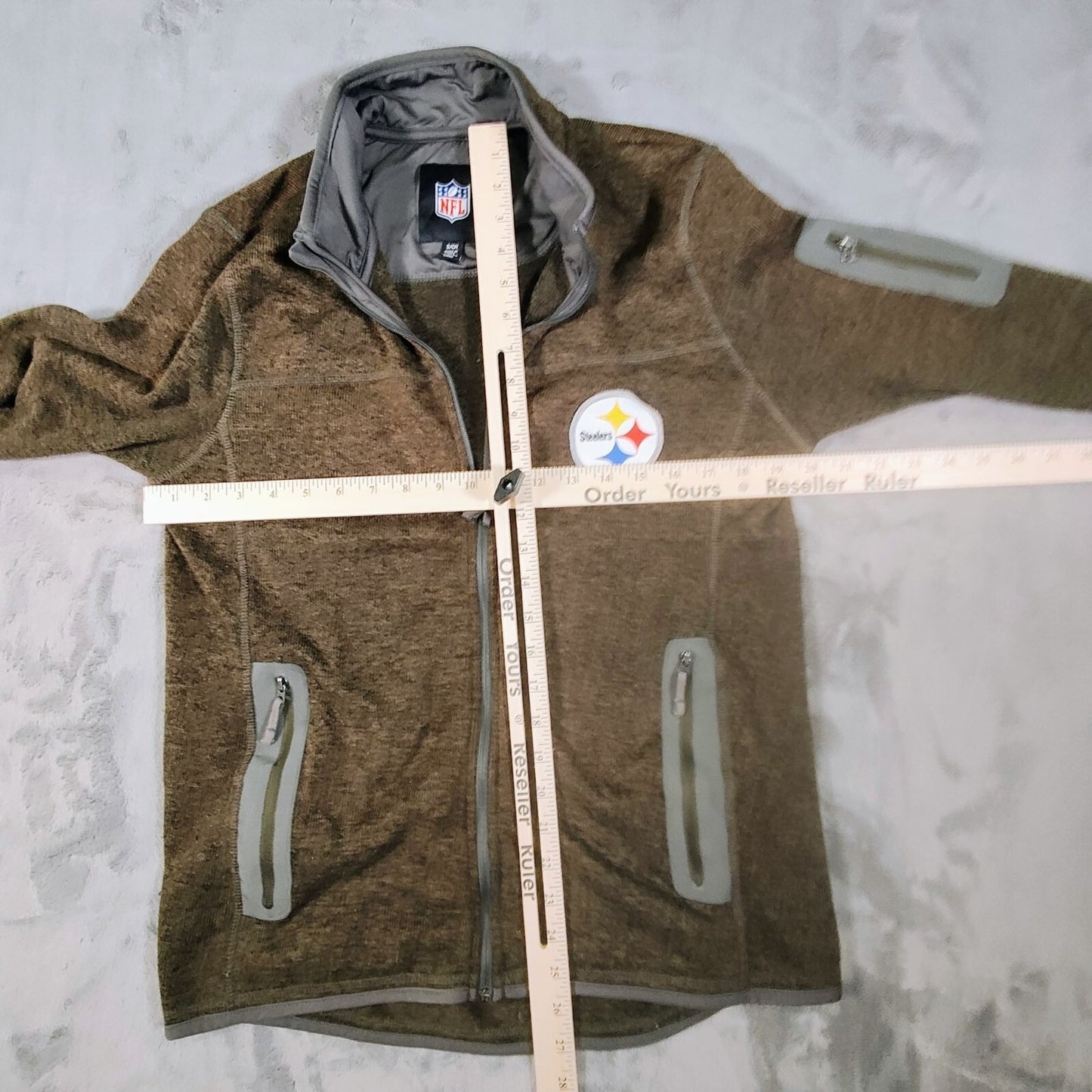 NFL G-III Apparel NFL Pittsburgh Steelers Full-Zip Brown Fleece Jacket (Small)
