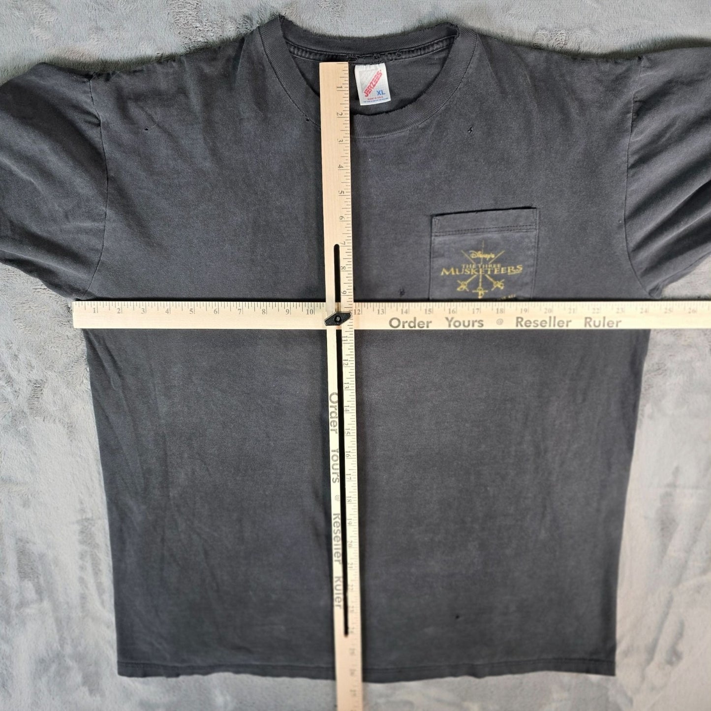 Distressed Vintage 1990s Disney's The Three Musketeers Promo Pocket T-Shirt (XL)