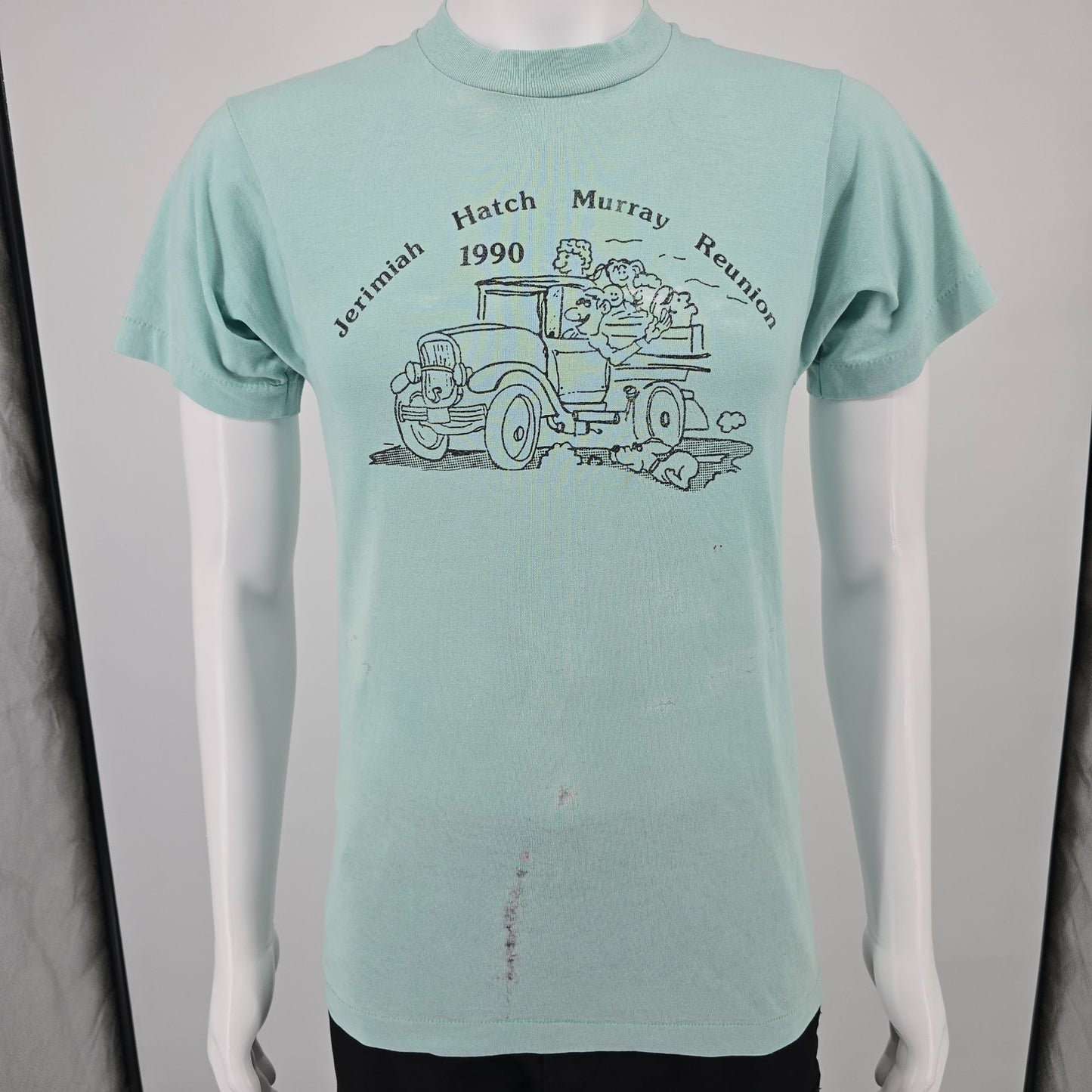 Distressed Vintage 1990 Jerimiah Hatch Murray Family Reunion T-Shirt (S)