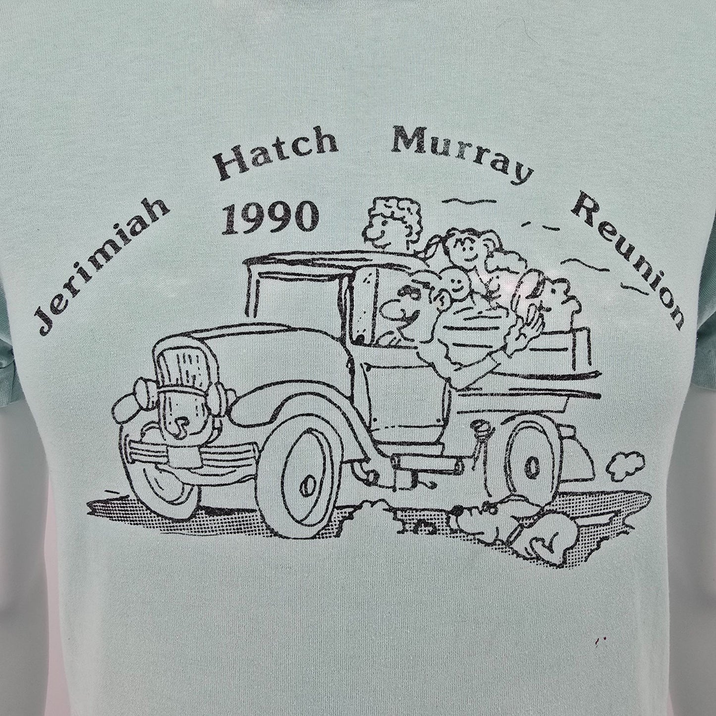 Distressed Vintage 1990 Jerimiah Hatch Murray Family Reunion T-Shirt (S)
