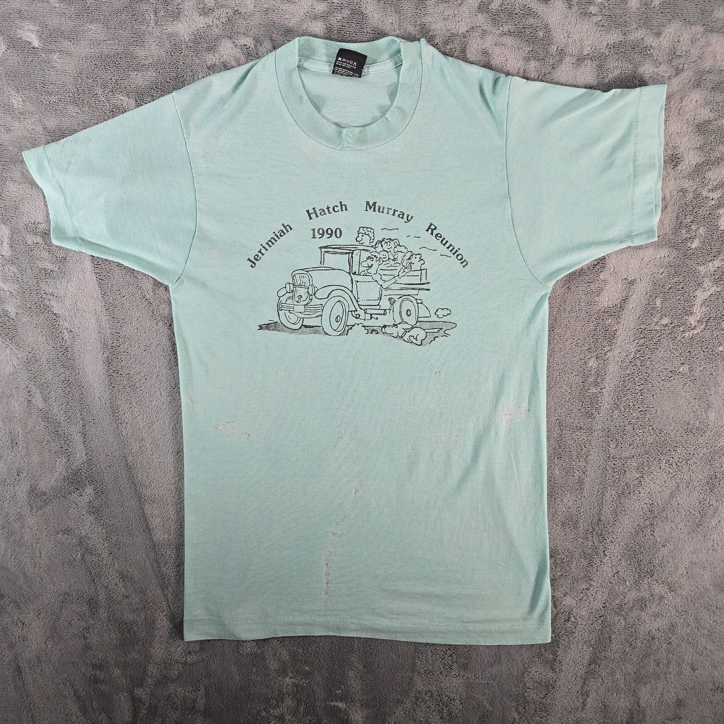 Distressed Vintage 1990 Jerimiah Hatch Murray Family Reunion T-Shirt (S)