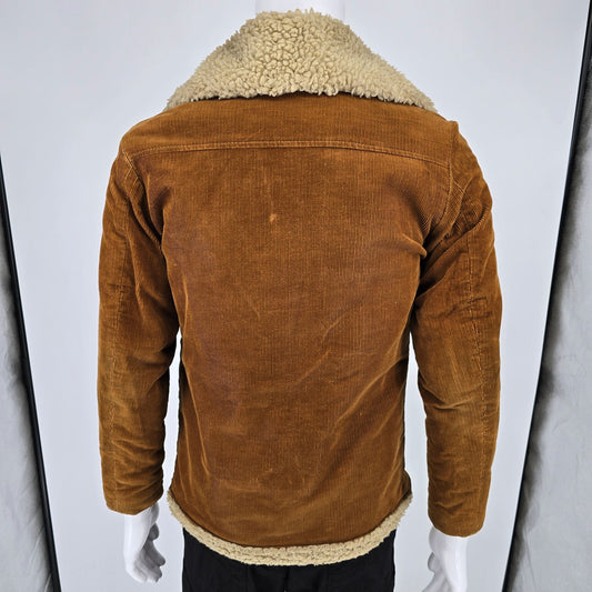 Vintage 1970s Towncraft Boyd Sherpa Lined Brown Corduroy Ranch Jacket (XL 18-20)