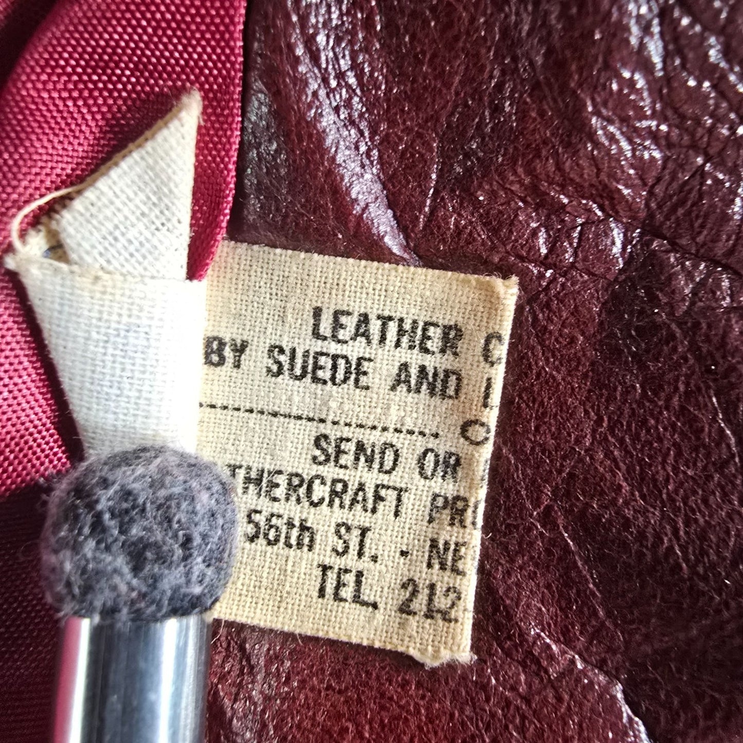 Vintage 1970s Unbranded Women's Burgundy Leather Belted Trench Coat (XS)