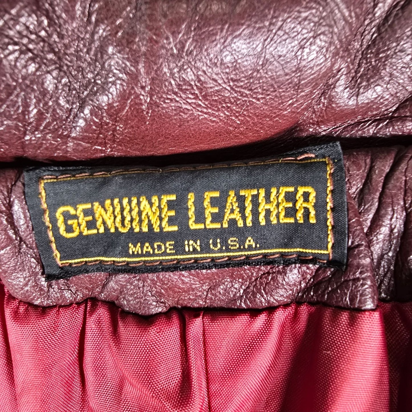 Vintage 1970s Unbranded Women's Burgundy Leather Belted Trench Coat (XS)