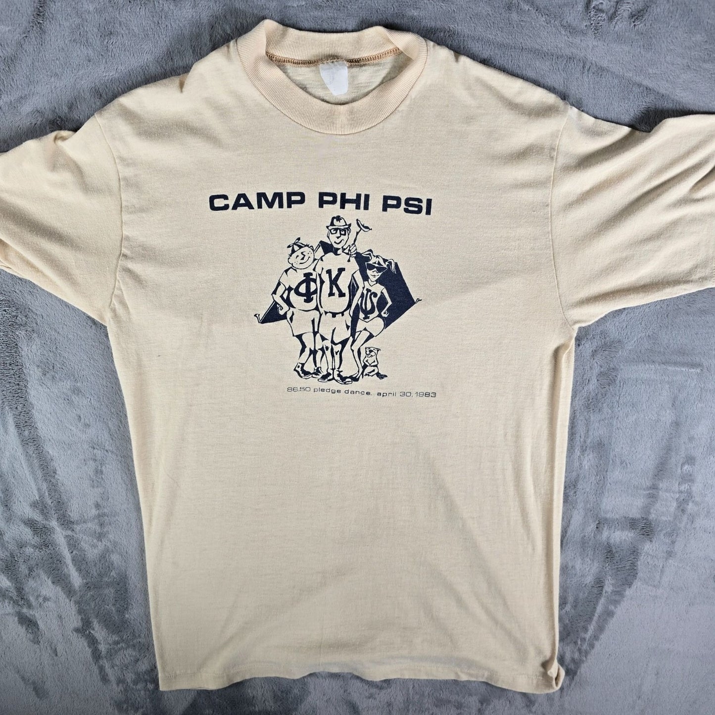 Vintage 1983 Phi Kappa Psi Camp Phi Psi Pledge Dance Single Stitch T-Shirt (M)