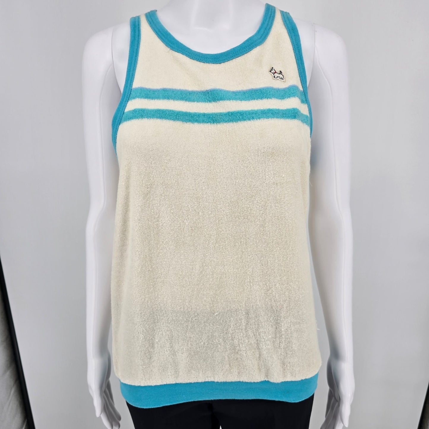 Vintage 1970s Doggon'its Women's Sleeveless Pullover Terry Cloth Tank Top (M)