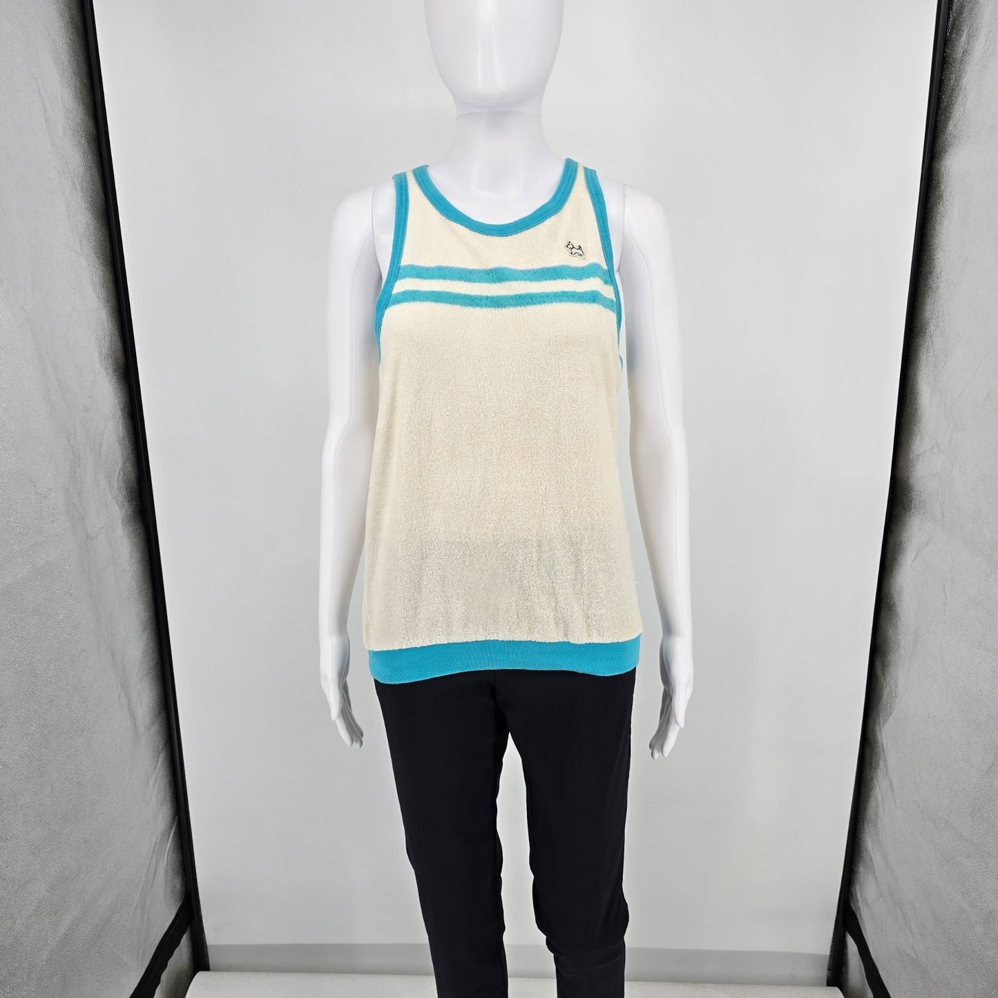 Vintage 1970s Doggon'its Women's Sleeveless Pullover Terry Cloth Tank Top (M)