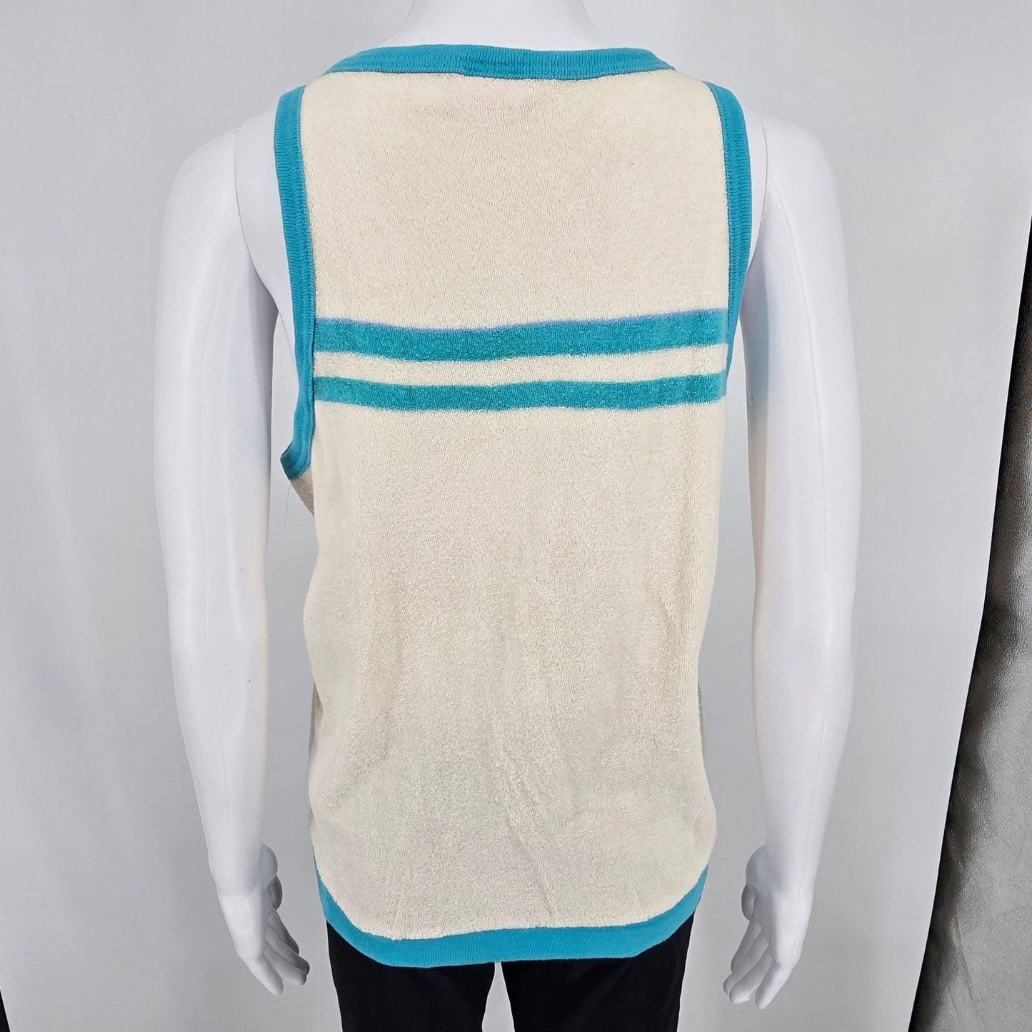 Vintage 1970s Doggon'its Women's Sleeveless Pullover Terry Cloth Tank Top (M)