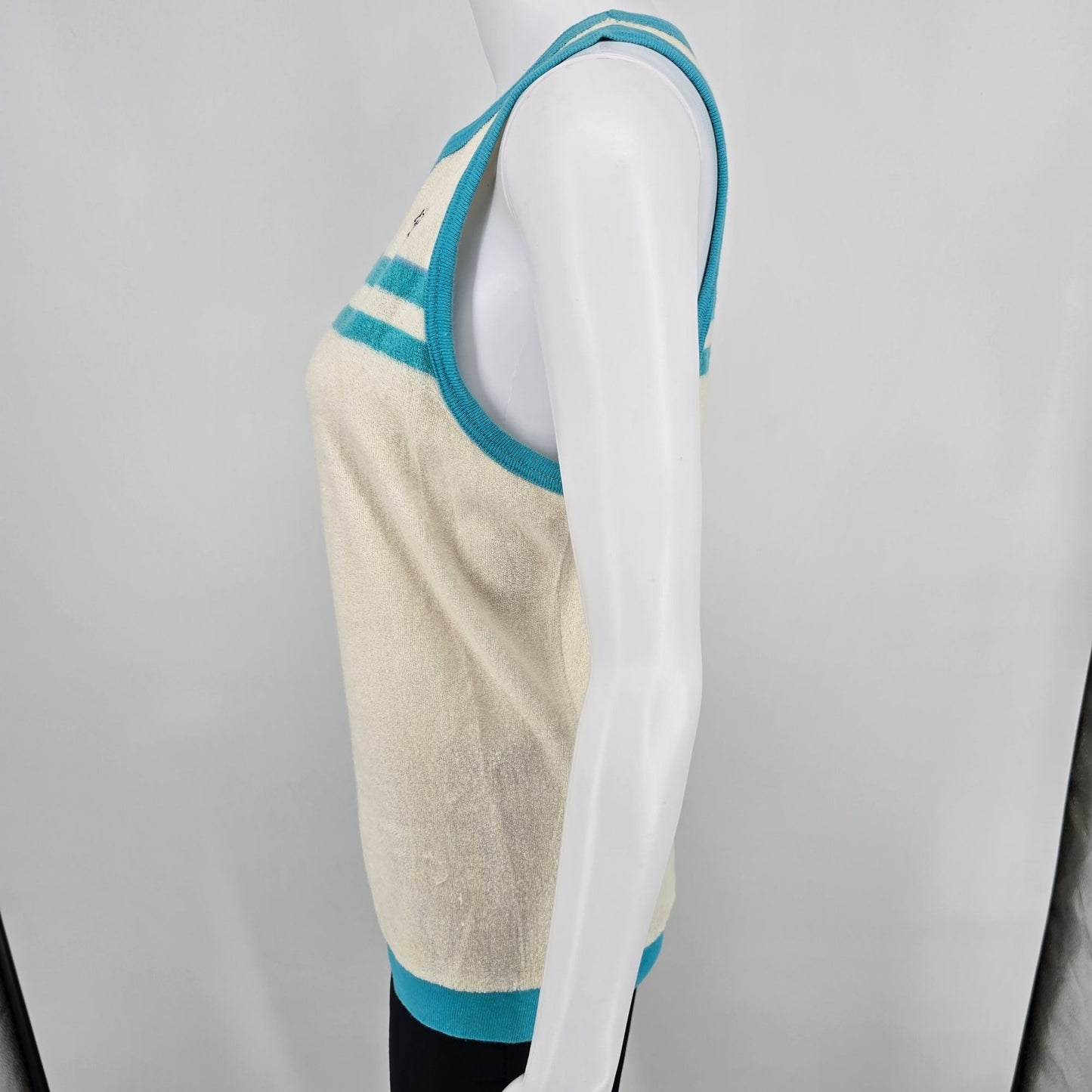 Vintage 1970s Doggon'its Women's Sleeveless Pullover Terry Cloth Tank Top (M)