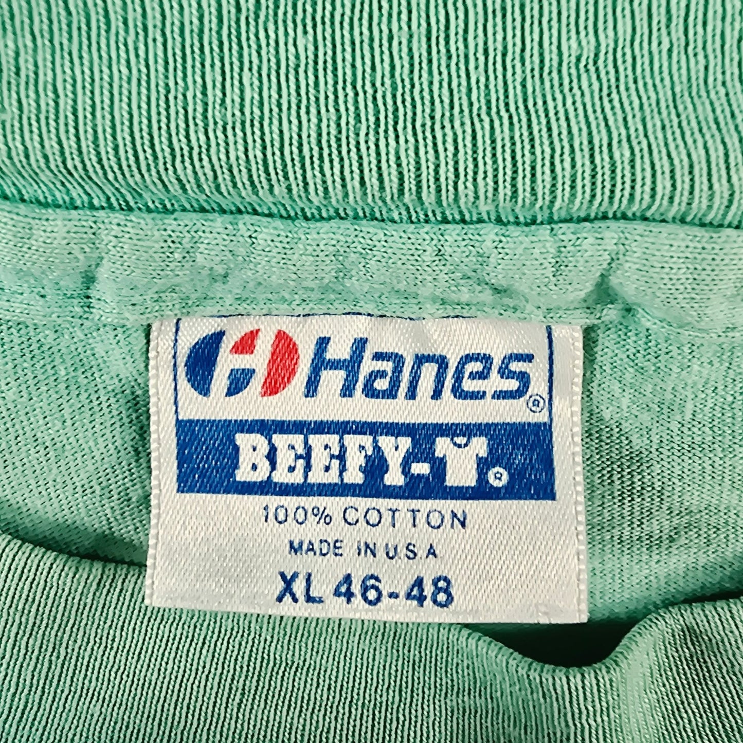 Vintage 1980s Hanes Beefy-T Seafoam Green Hawaii Tourist T-Shirt (L/XL) *Flaws