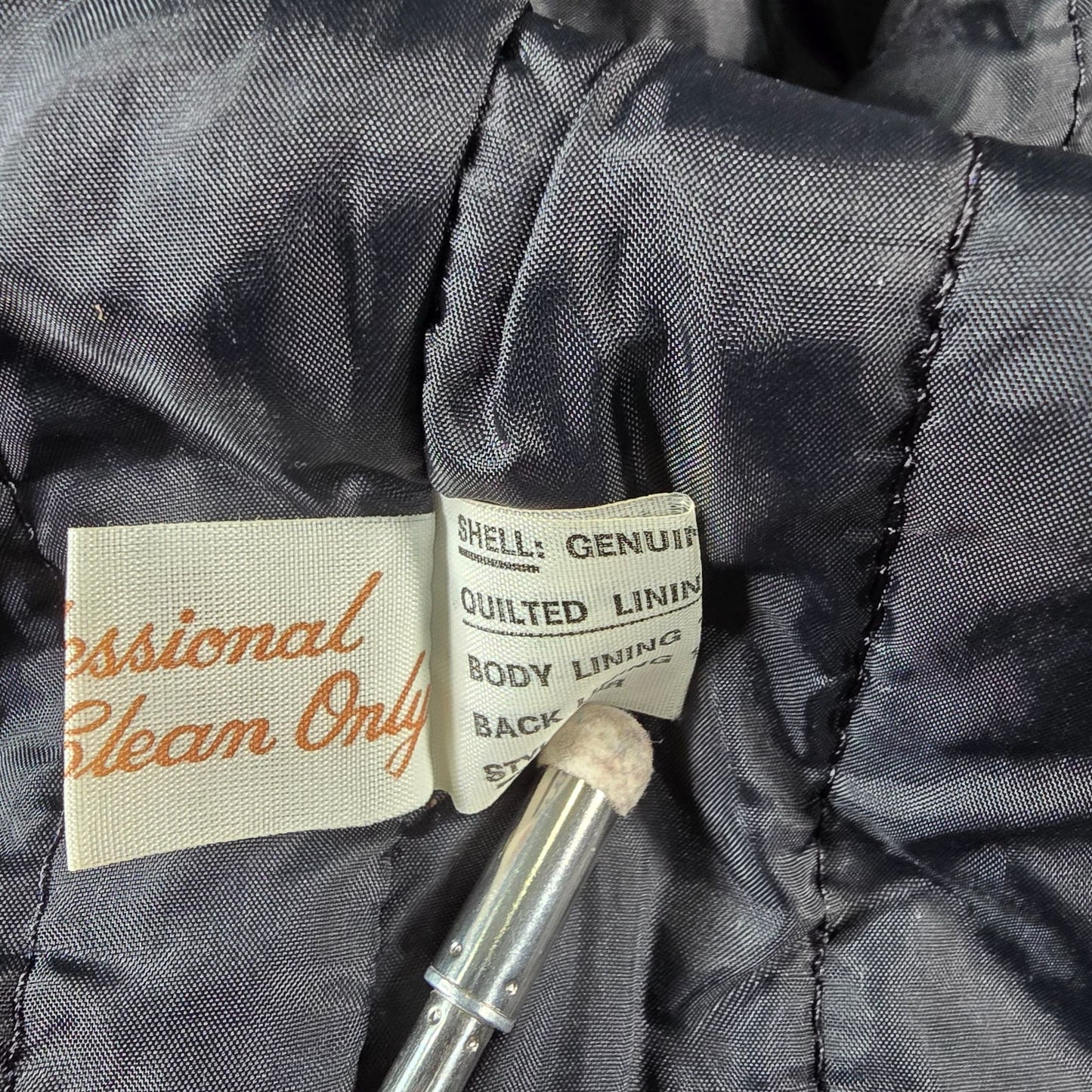 Vintage 1980s Oleg Cassini Mens Double Breasted Black Leather Jacket (Size 40/M)