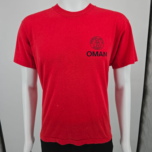 Vintage 1980s American-British Academy ABA Oman International School T-Shirt (L)