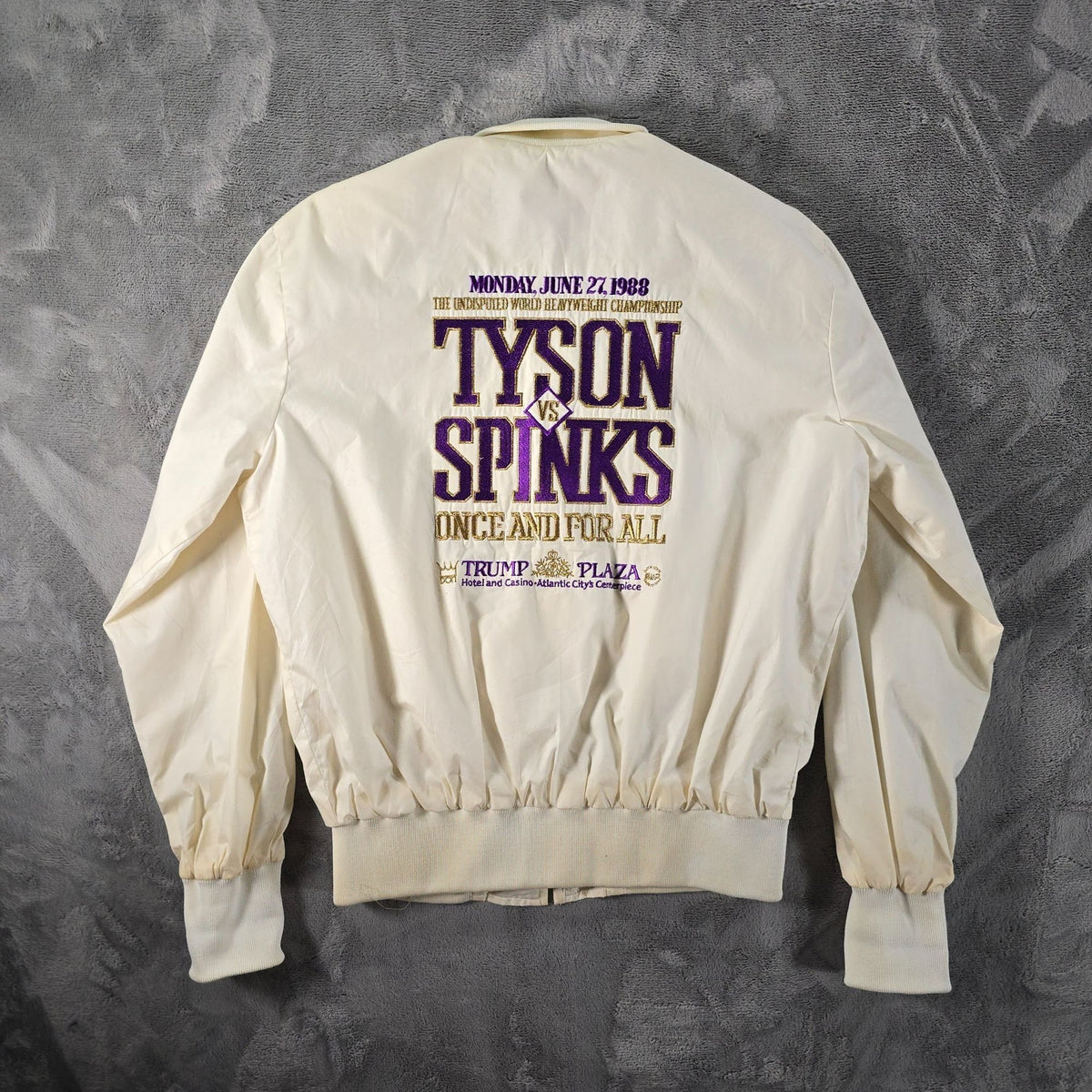 Vintage 1988 Tyson vs Spinks "Once and For All" Championship Fight Jacket (M)