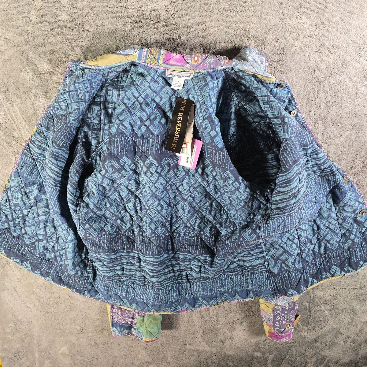 Deadstock NWT Vintage 1990s Anna and Frank Reversible Lightweight Silk Jacket (M)